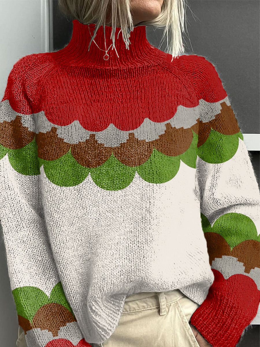 Pull Décontracté à Col Roulé Femme