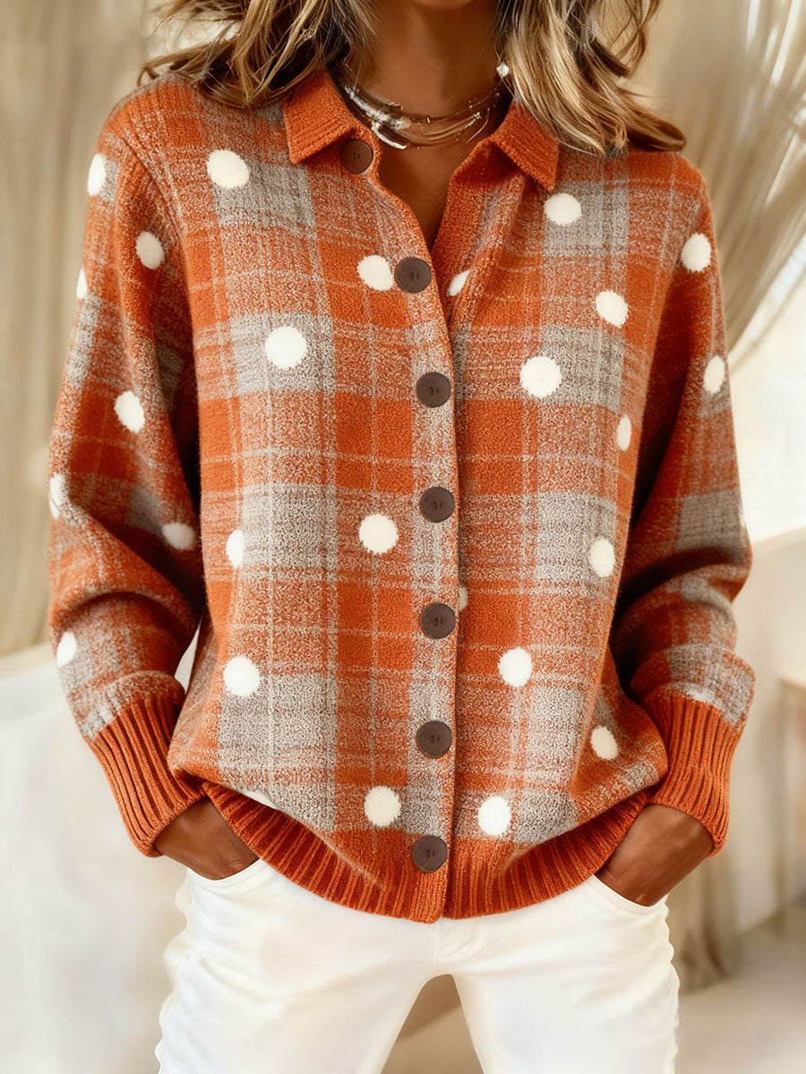 Femmes Automne Hiver Style Plaid Art Imprimé Tops