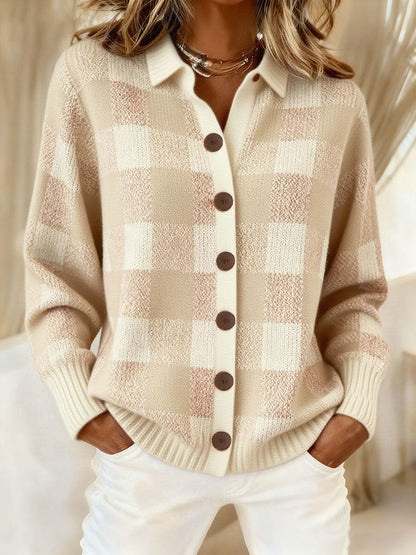 Femmes Automne Hiver Style Plaid Art Imprimé Tops