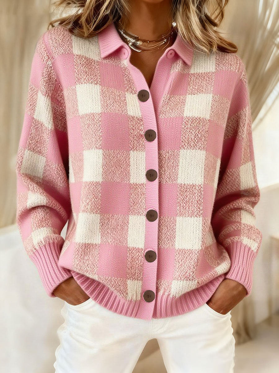 Femmes Automne Hiver Style Plaid Art Imprimé Tops