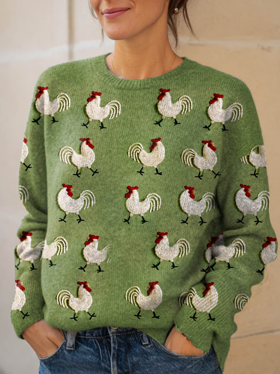 Hauts Farm Chicken Print pour femmes
