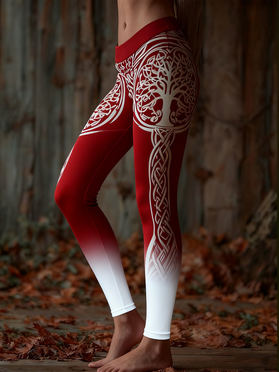 Leggings de style Viking de Noël pour femmes