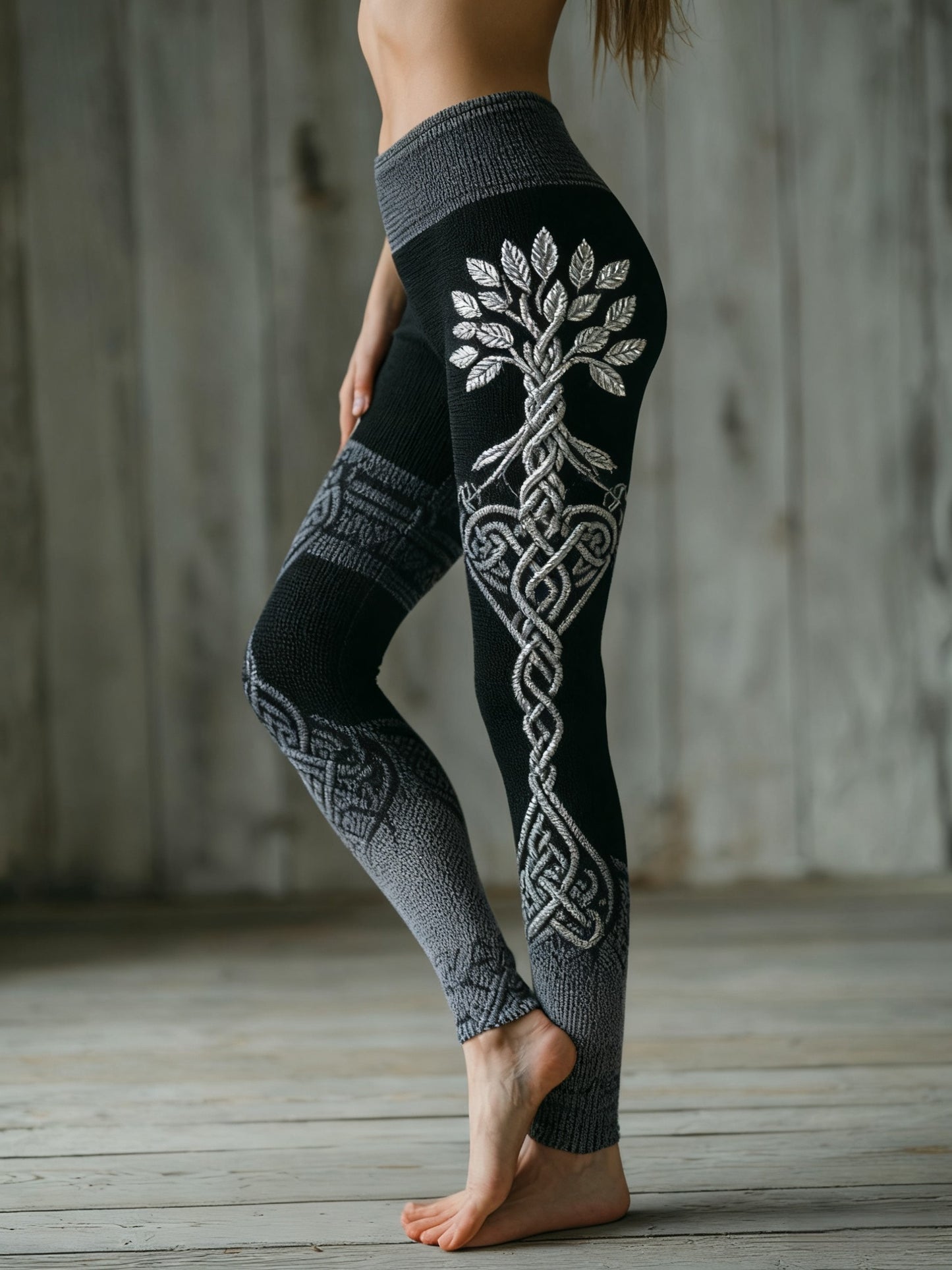 Legging confortable à motif de viking arbre de vie pour femmes