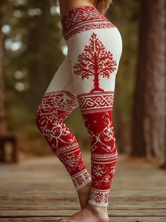 Leggings de style Viking de Noël pour femmes