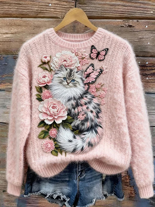 Top en flanelle décontracté à imprimé animal rétro pour femmes