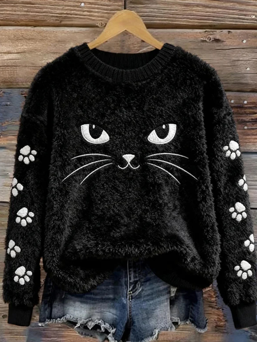 Top en flanelle décontracté à imprimé animal rétro pour femmes