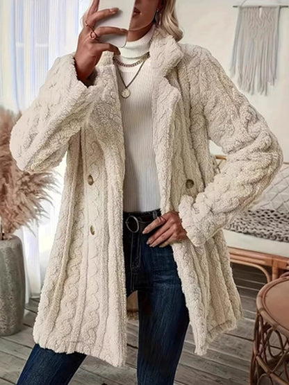 Manteau chaud en peluche pour femmes