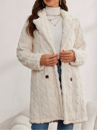 Manteau chaud en peluche pour femmes