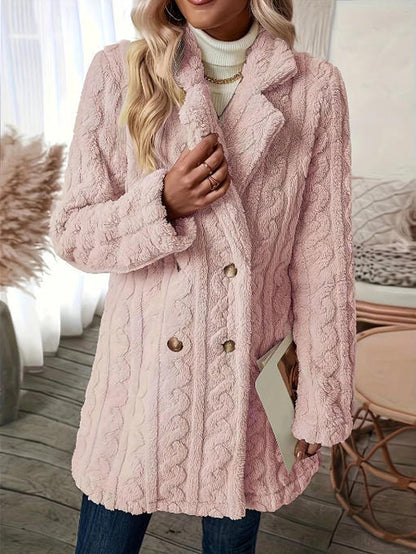 Manteau chaud en peluche pour femmes