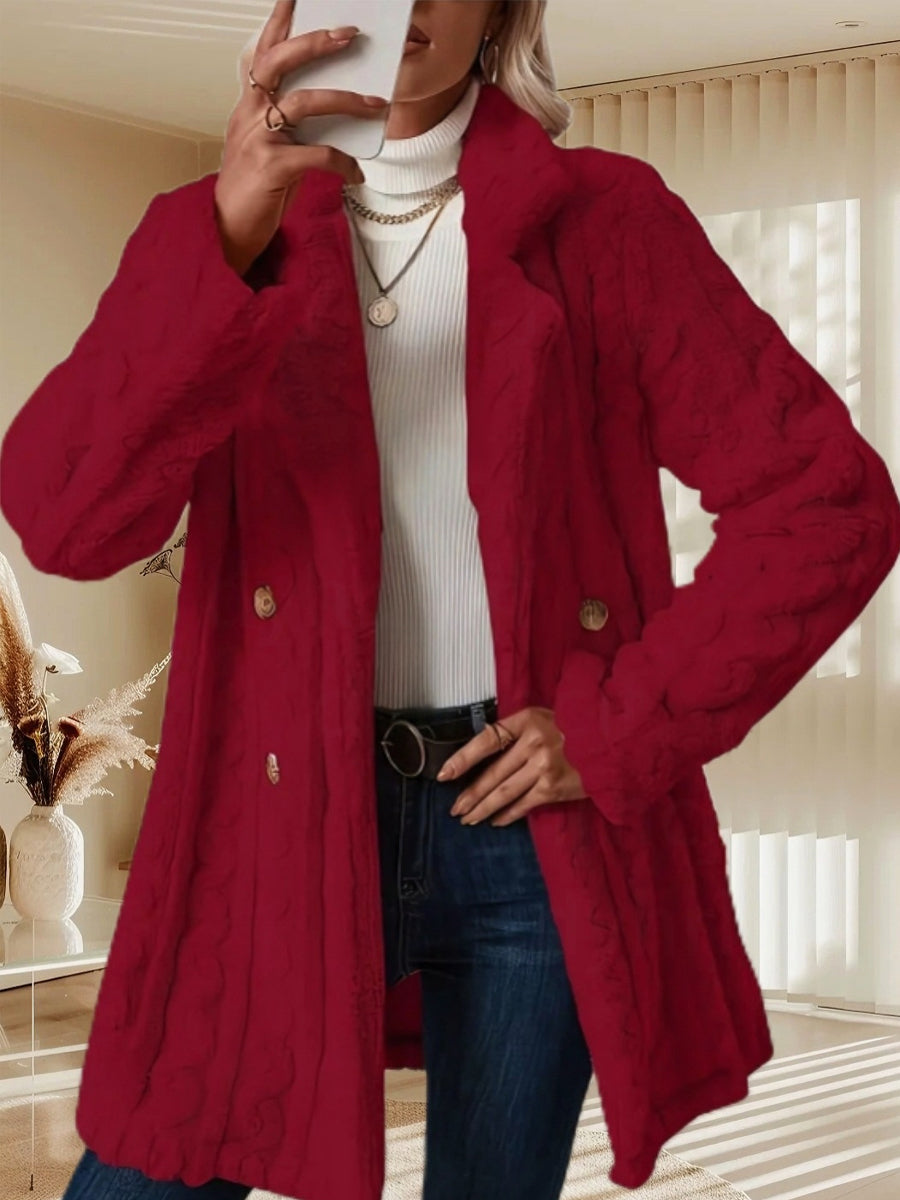 Manteau chaud en peluche pour femmes