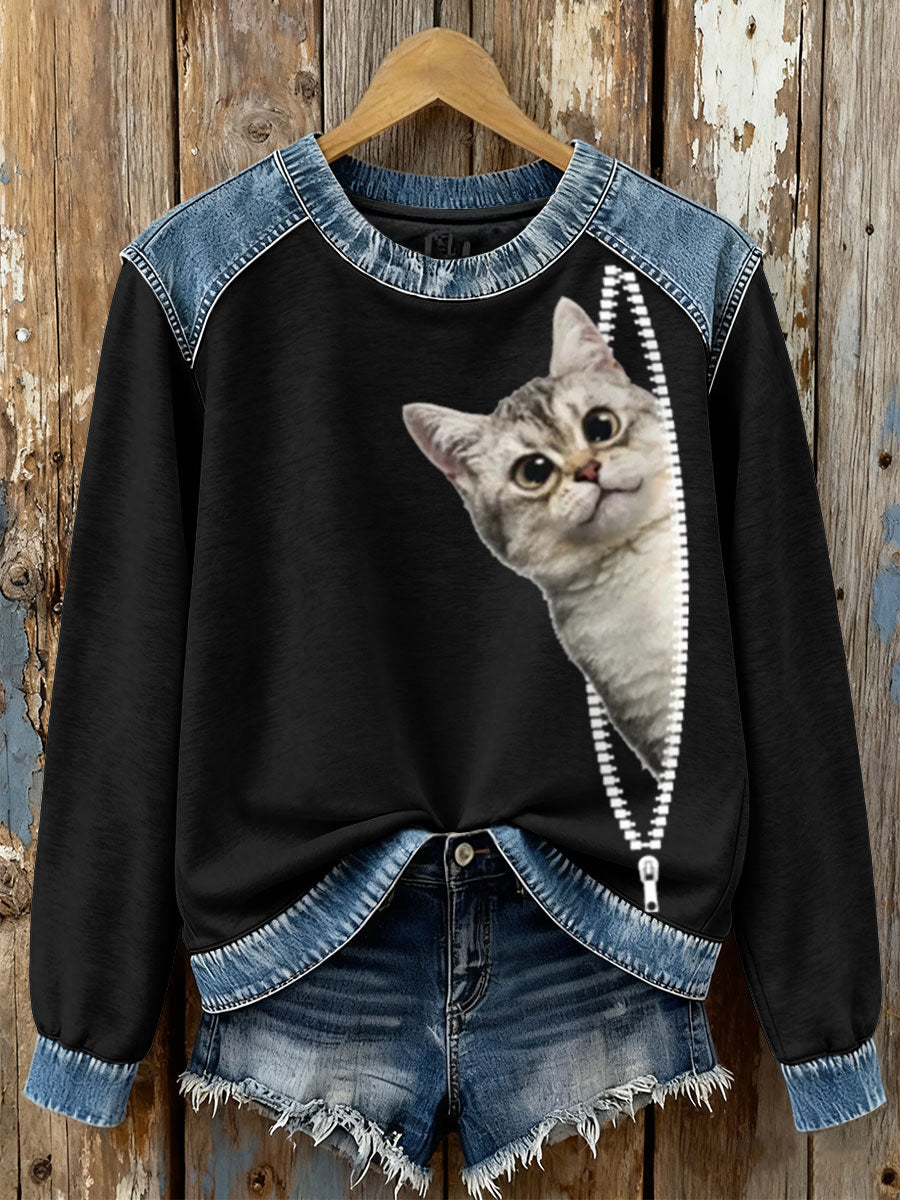 Femmes Chat Imprimer Sweatshirts