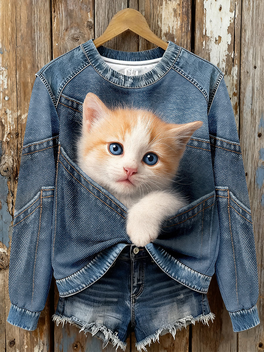 Femmes Chat Imprimer Sweatshirts