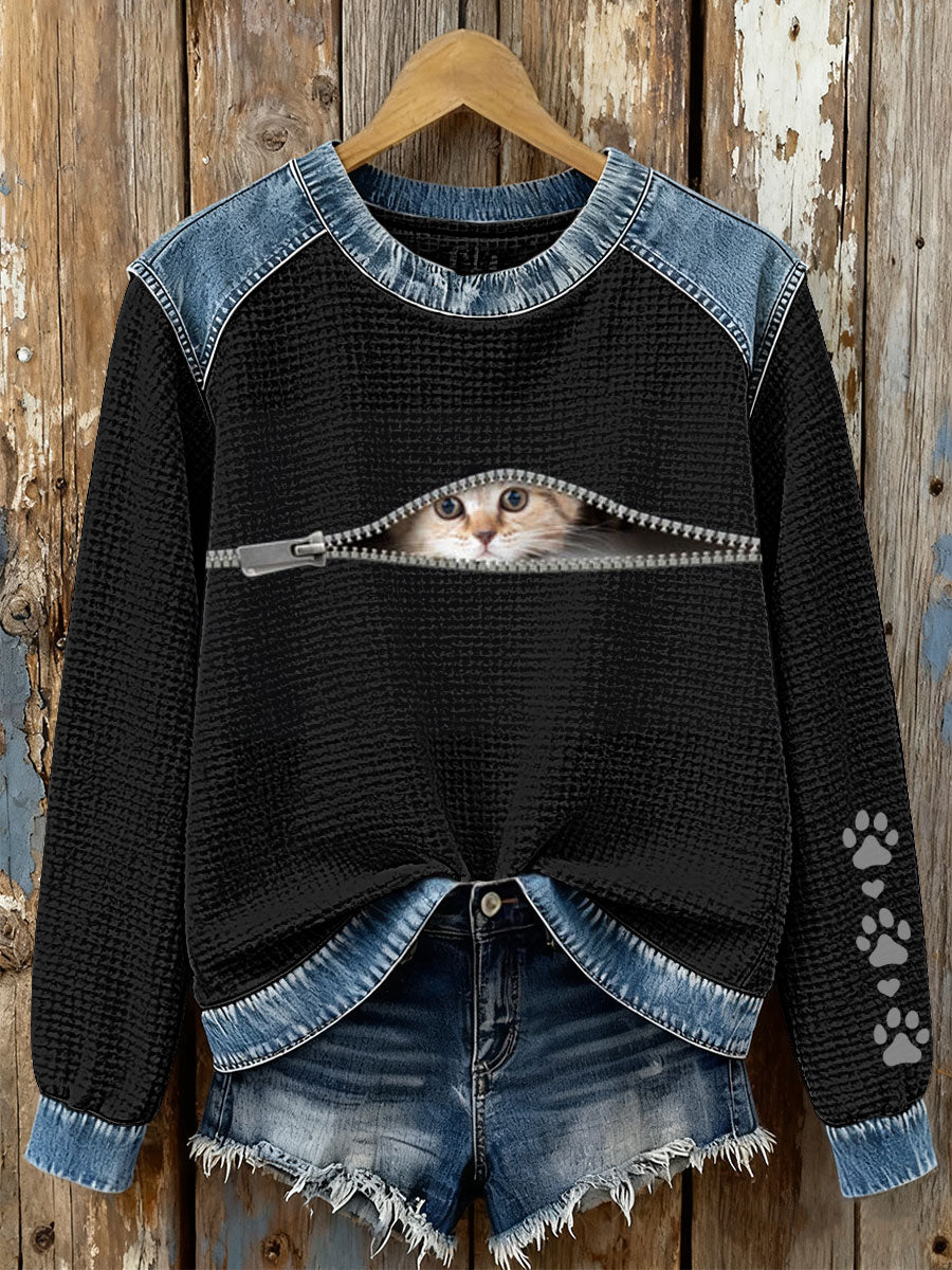 Femmes Chat Imprimer Sweatshirts