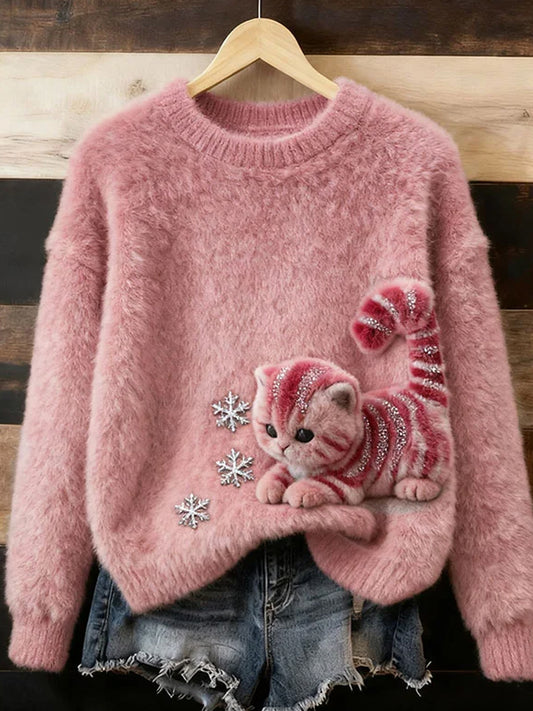 Top en flanelle décontracté à imprimé animal rétro pour femmes