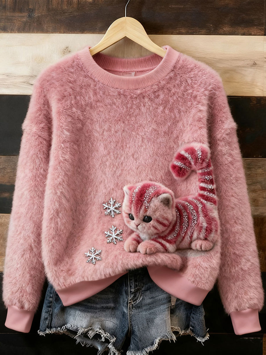 Femme Flanelle Cat Sweatshirts