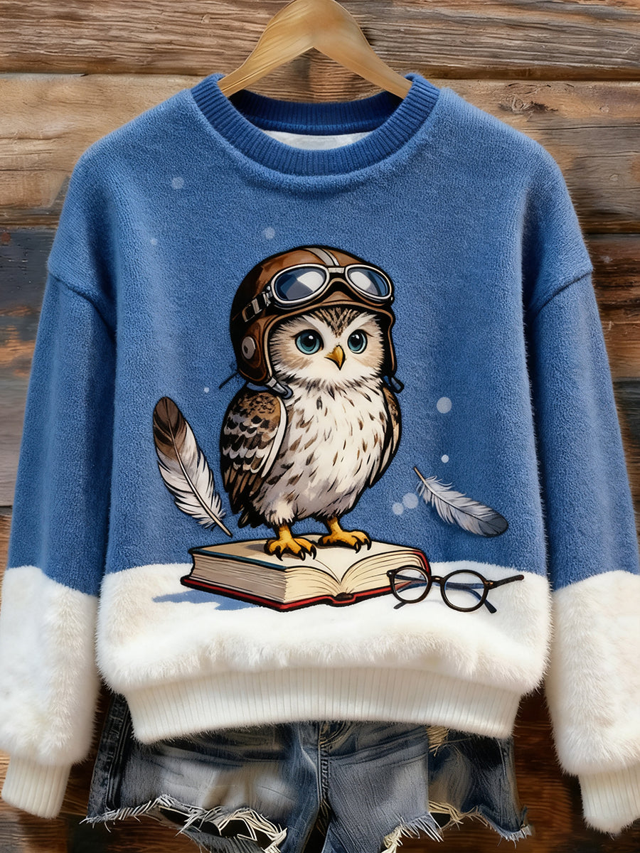 Top en flanelle décontracté à imprimé animal rétro pour femmes