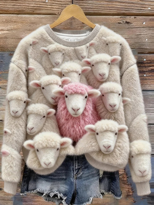 Top en flanelle décontracté à imprimé animal rétro pour femmes