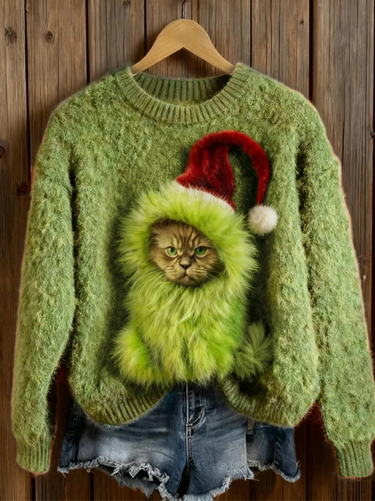 Rétro Animal Art Print confortable Flanelle Sweatshirt des femmes