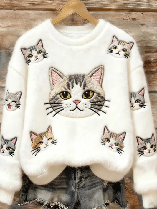 Top en flanelle décontracté à imprimé animal rétro pour femmes