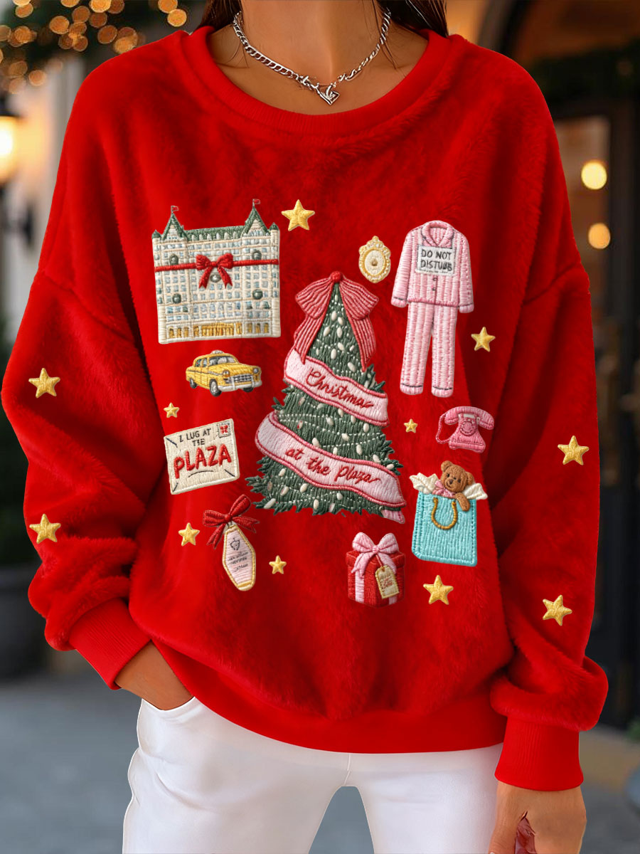 Sweatshirts en flanelle de Noël pour femmes