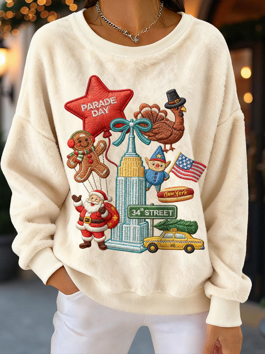 Sweatshirts en flanelle de Noël pour femmes