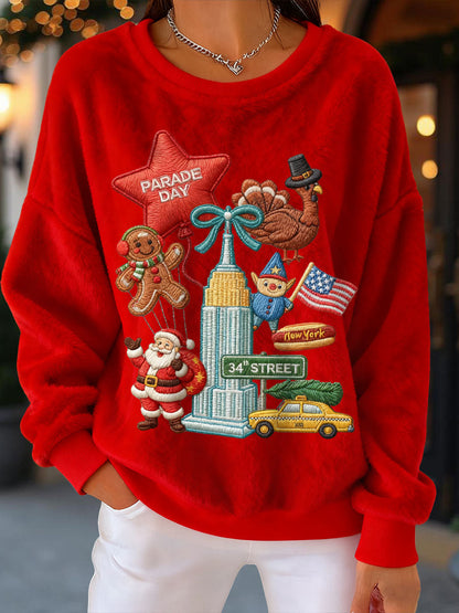 Sweatshirts en flanelle de Noël pour femmes