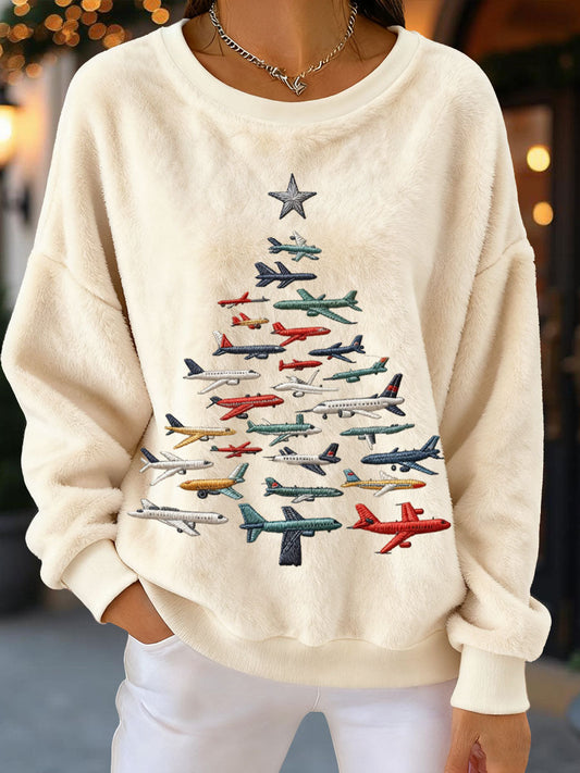 Sweatshirts en molletonnés pour arbres de Noël Femme