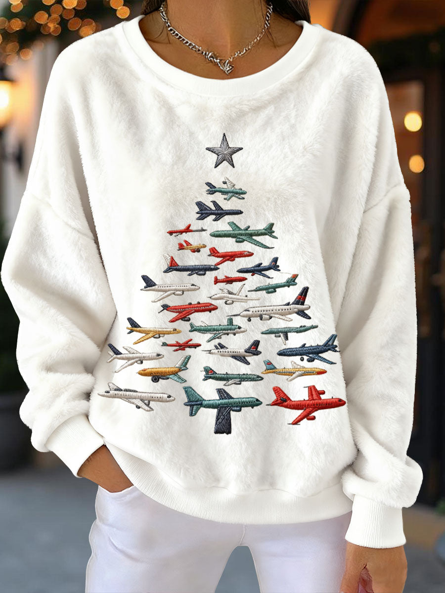 Sweatshirts en molletonnés pour arbres de Noël Femme