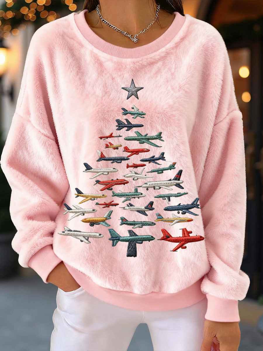 Sweatshirts en molletonnés pour arbres de Noël Femme
