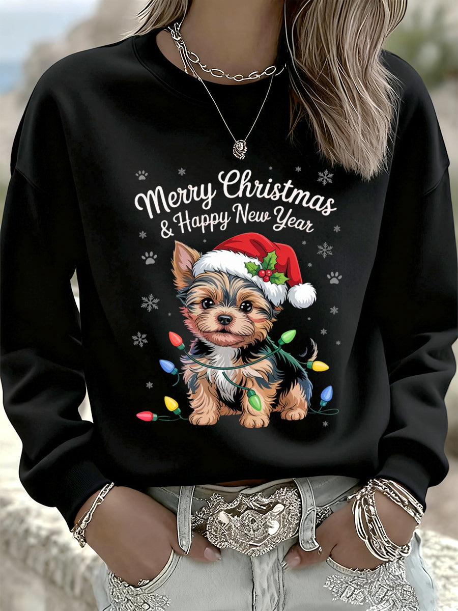 Les femmes de Noël Animal Art Casual Crewneck Sweatshirt