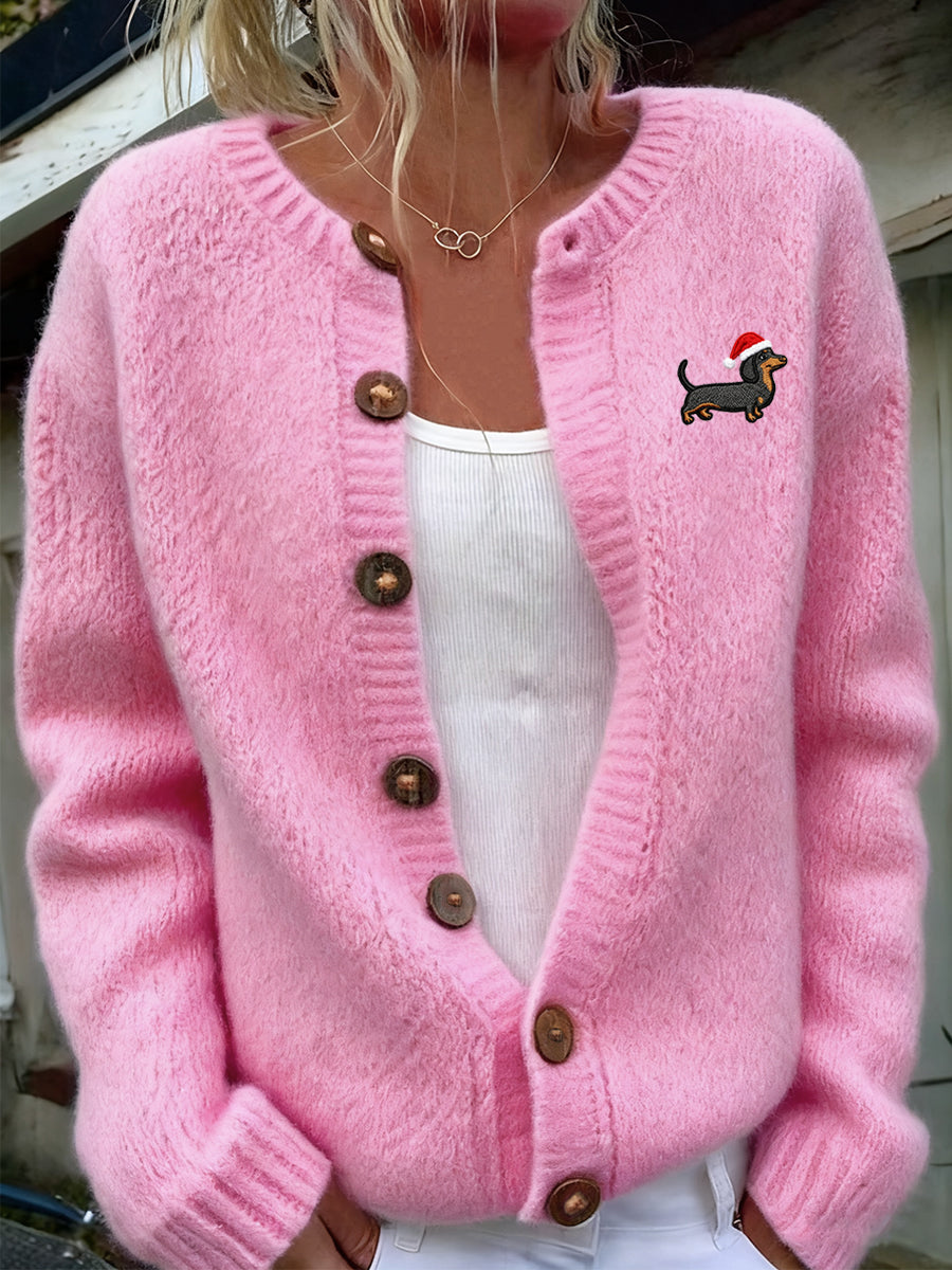 Femmes Noël Animal Art Casual Cardigan Top