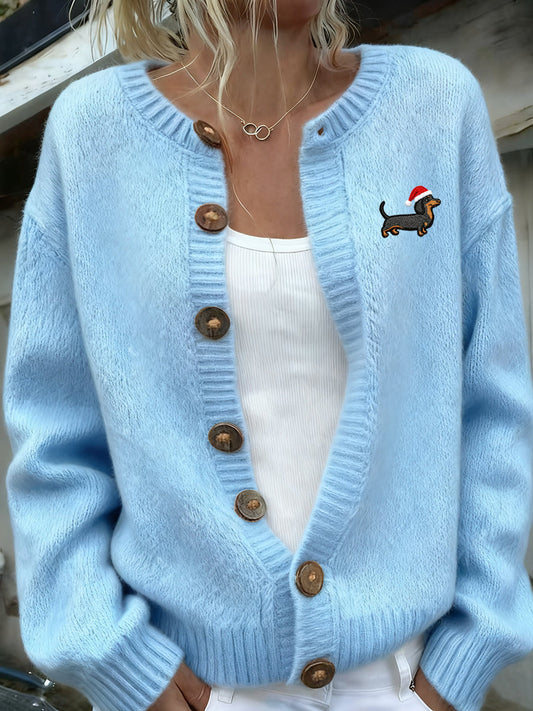 Femmes Noël Animal Art Casual Cardigan Top