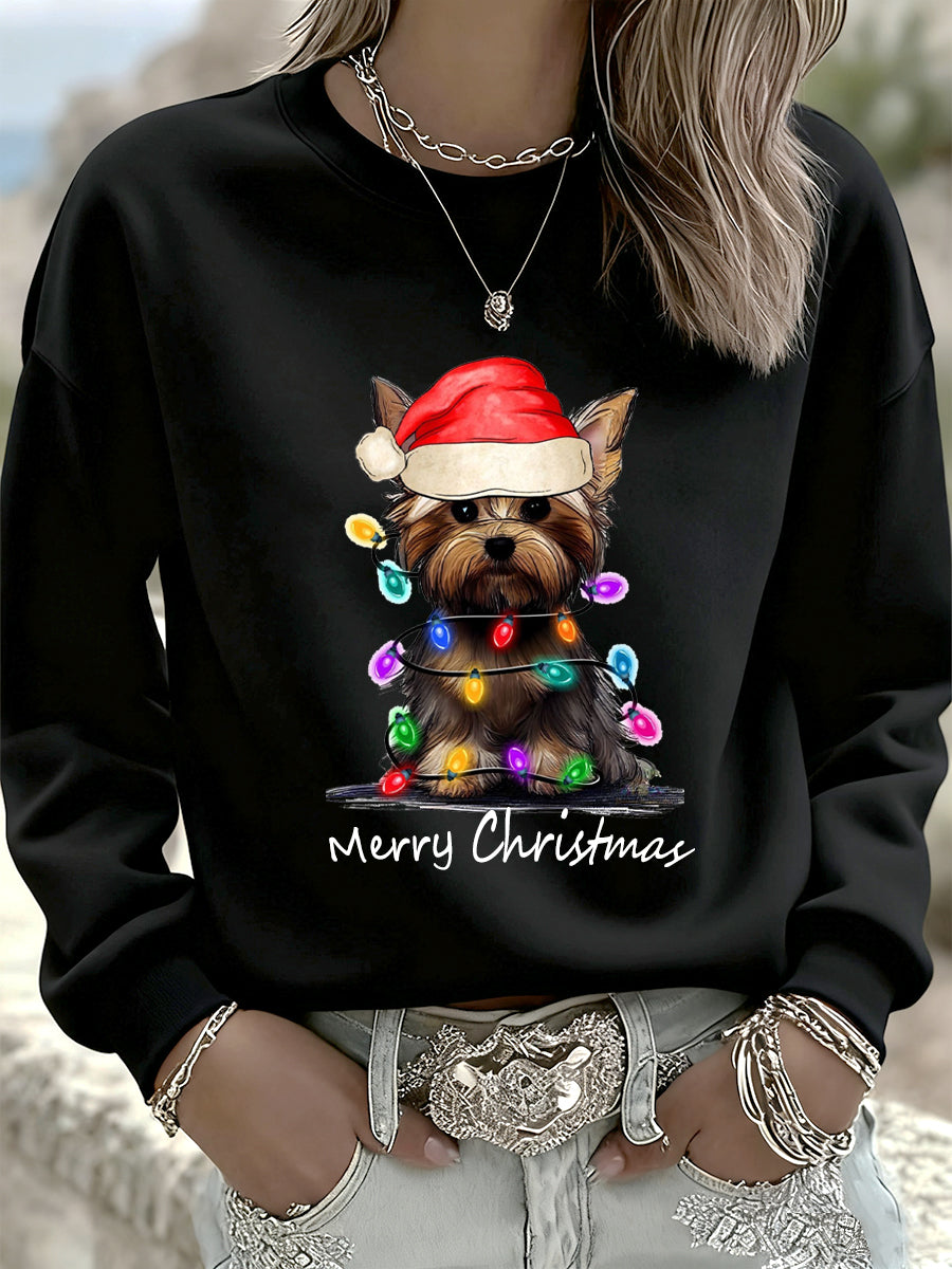 Les femmes de Noël Animal Art Casual Crewneck Sweatshirt