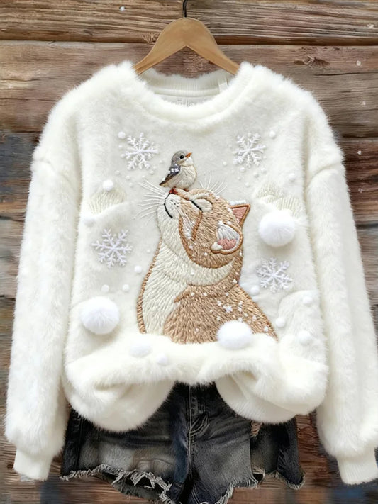 Top en flanelle décontracté à imprimé animal rétro pour femmes