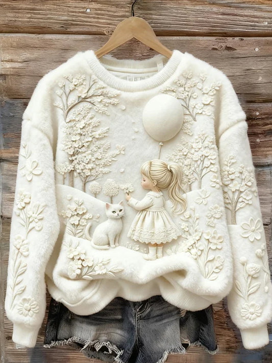 Top en flanelle décontracté à imprimé animal rétro pour femmes