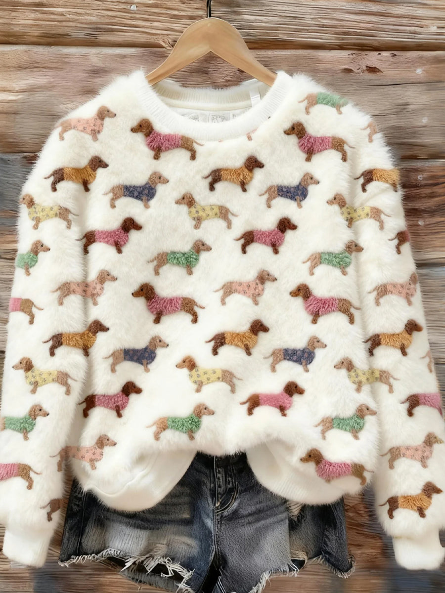 Top en flanelle décontracté à imprimé animal rétro pour femmes