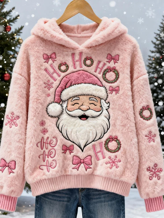 Sweat-shirt à capuche en flanelle à imprimé animal rétro femme