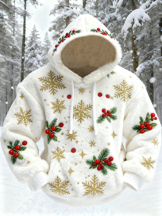 Sweatshir de flanelle de confort décontracté rétro de Noël pour hommes