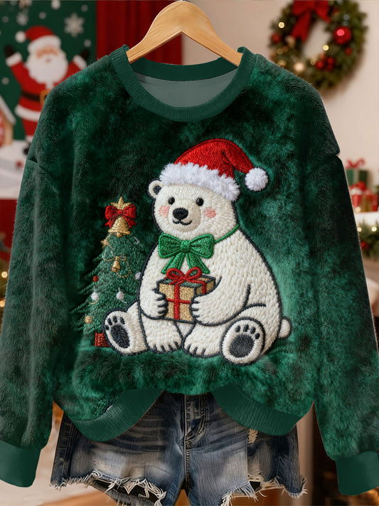 Superbe Père Noël Motif Casual Sweat-shirt à manches longues