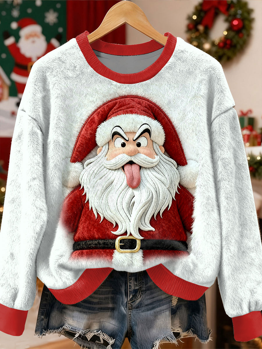 Superbe Père Noël Motif Casual Sweat-shirt à manches longues