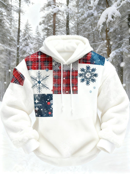 Sweatshir de flanelle de confort décontracté rétro de Noël pour hommes