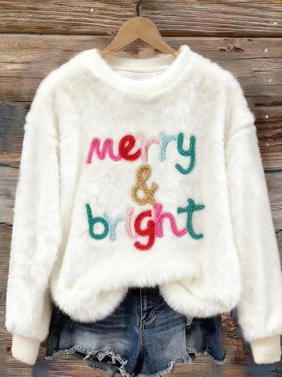 Top Décontracté en Flanelle Imprimé Art de Noël Animal Rétro Femme