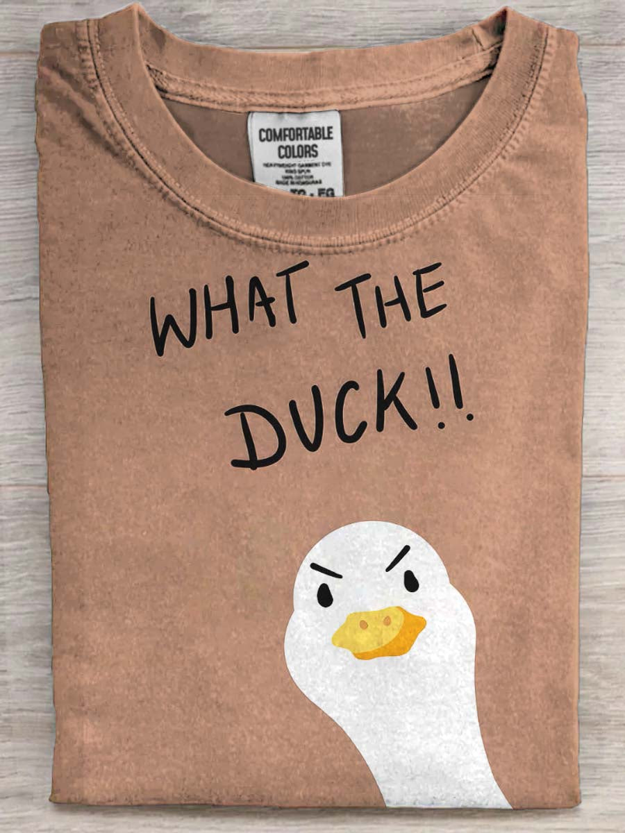 T-shirt Décontracté à Manches Courtes Imprimé Canard