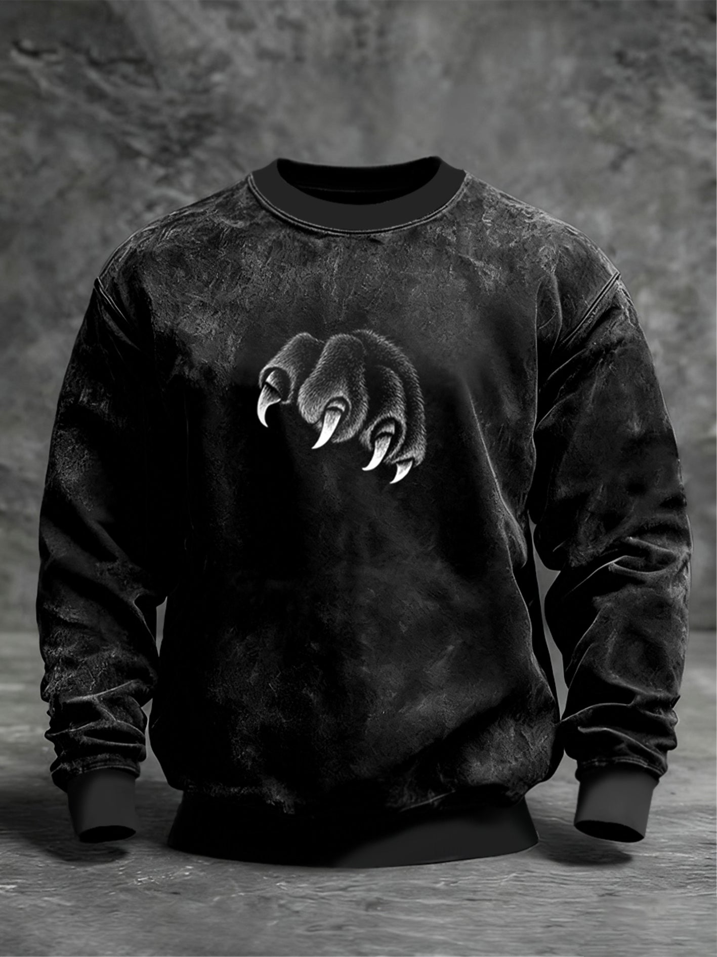 Sweat-shirt Animal Art Crew Neck Homme