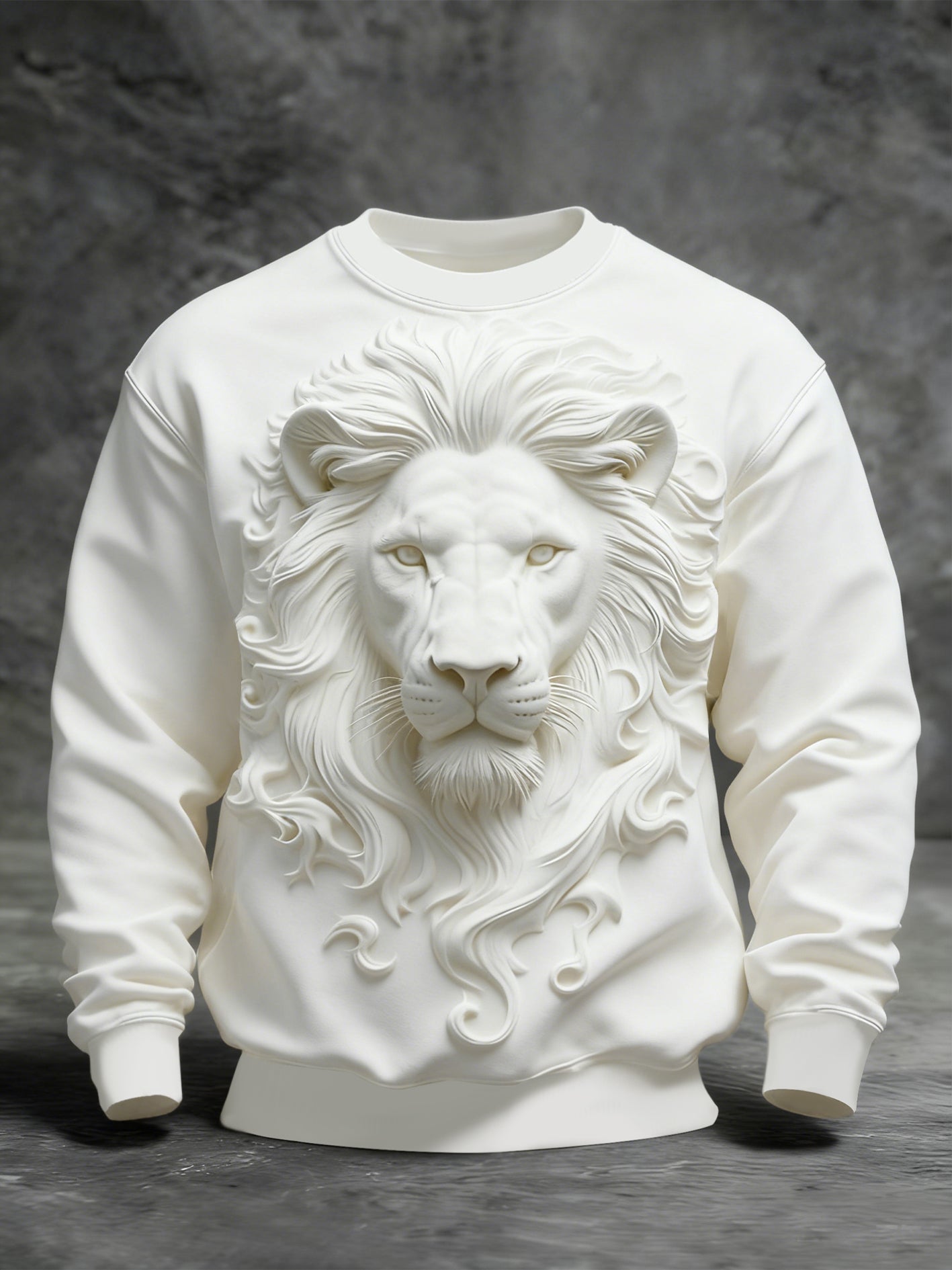 Sweat-shirt Animal Art Crew Neck Homme