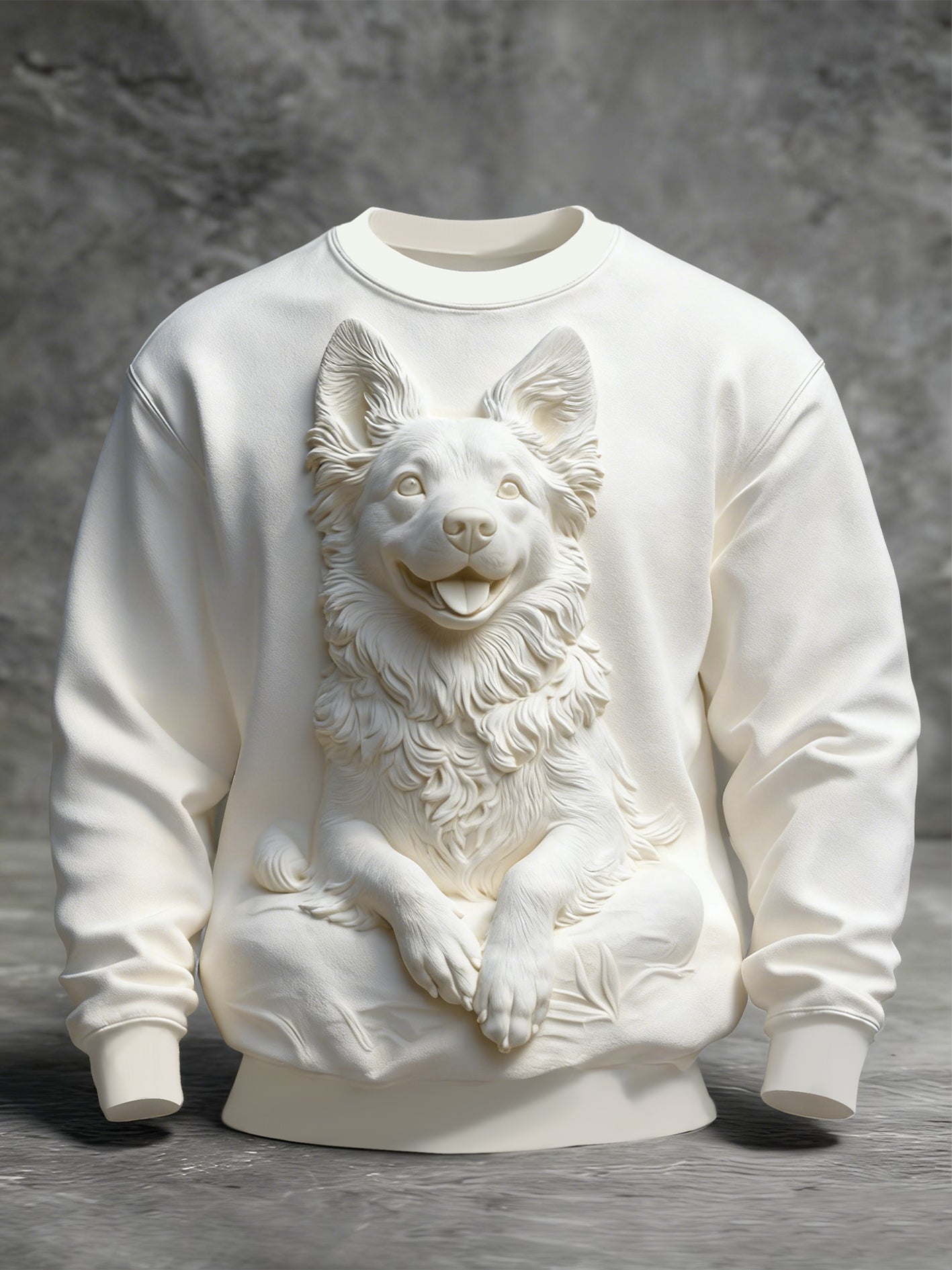 Sweat-shirt Animal Art Crew Neck Homme