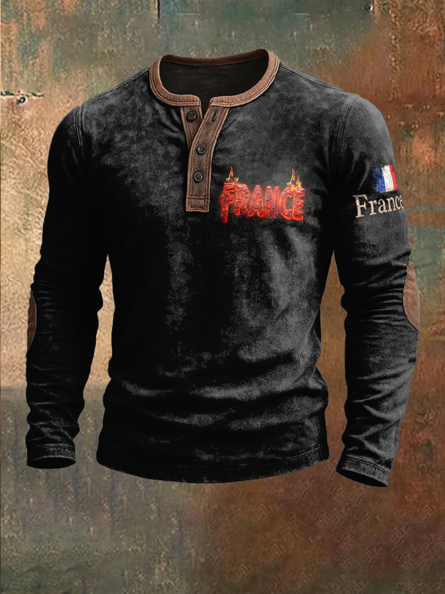 Sweatshirt Homme Français Noir Rembourré