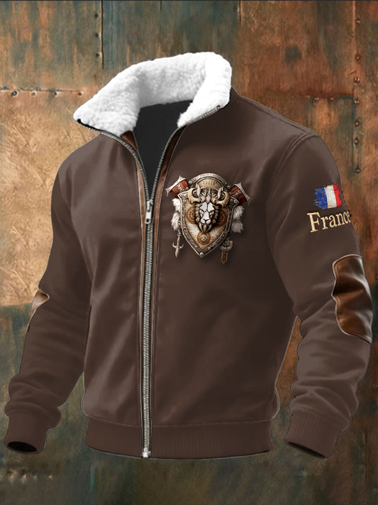 Veste Sweat à capuche pour homme French Lion Vintage