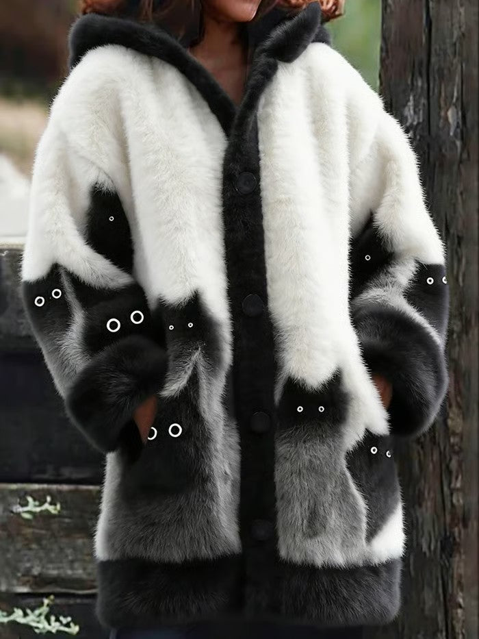 Veste chaude en flanelle à imprimé chat animal pour femmes