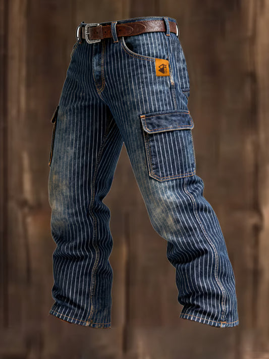 Pantalon de travail décontracté de style d'affaires rétro pour hommes